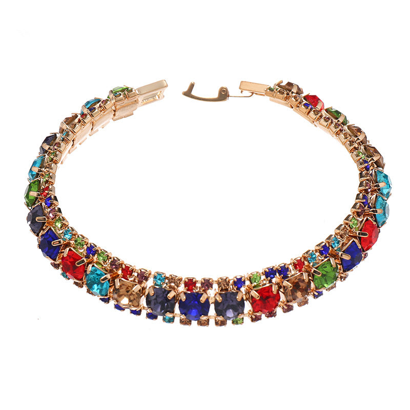 Wholesale Multicolor Crystal Bohemian Alloy Bracelet